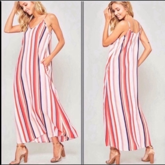 Trindy Clozet Boutique Dresses & Skirts - Candy Stripe Maxi Dress